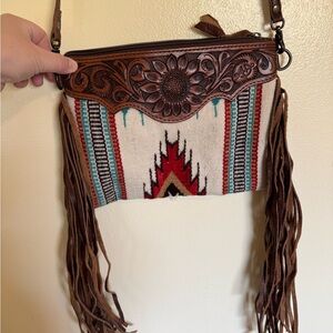 American Darling Saddle Blanket Fringe Crossbody Bag